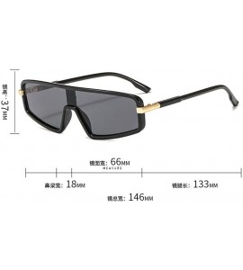 Square New Men's Personality Windproof Conjoined Piece Fashion Sunglasses Small Frame Women Outdoor Sunglasses - C8194299C29 ...