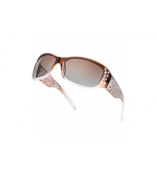 Oversized Rhinestone Polarized Sunglasses for Women - 100% UV400 Protection Driving/Fishing/Shopping Women Sunglasses - C018S...