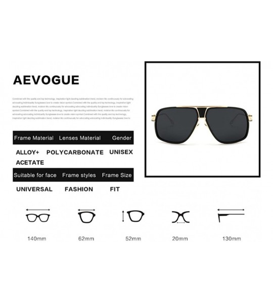 Goggle Sunglasses For Men Goggle Alloy Frame Brand Designer AE0336 - Gold&brown - CA12N5S87FT $22.96