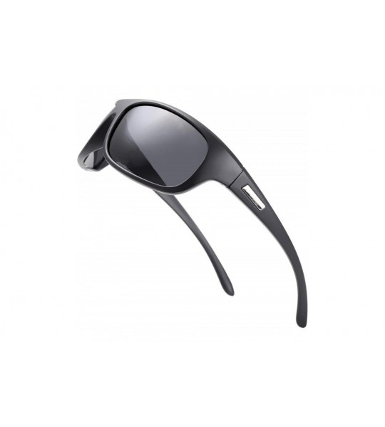 Sport Polarized Sunglasses Baseball Running Softball - 3-matte Black- Grey - CI18XET0WOX $24.05