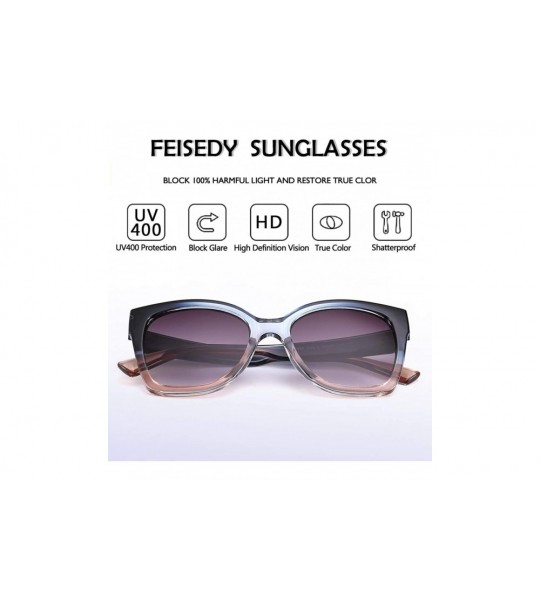 Square Retro Oversized Square Sunglasses Stylish Colorful Frame Chic Eyewear for Woman and Men B2597 - CF197HOSTXY $26.28