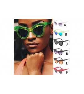 Oversized Classic Oversized Vintage Cat Eye Sunglasses Retro Eyewear Fashion Ladies Square Glasses UV Resistance - Green - CR...