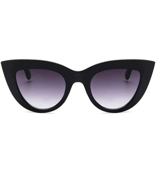 Aviator Retro Plastic Frame Cat Eye Sunglasses Women Ladies Fashion Brand Designer C9 - C5 - C018YKSY34U $17.49