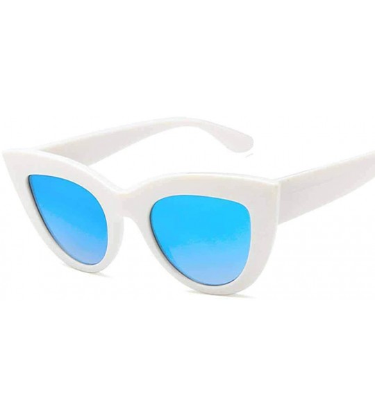 Aviator Retro Plastic Frame Cat Eye Sunglasses Women Ladies Fashion Brand Designer C9 - C5 - C018YKSY34U $17.49