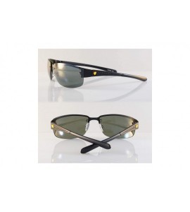 Rimless Men's Vintage Wrap Style Semi-Rimless Sunglasses A268 - Green - CP18OTRTH02 $23.77