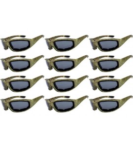 Sport 12 Motorcycle CAMO Padded Foam Sport Glasses Polarized Smoke Lens Sunglasses - 12-moto-polarized-camo1 - C818DRE0O4I $9...