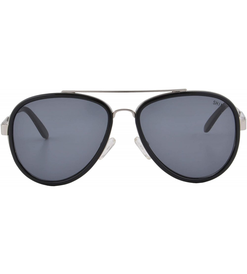 Aviator Pilot Frame for Men Shortsighted Polarized Sunglasses Cutomized Distance Eyeglasses for Reading-PGJS5002 - C219340U6E...