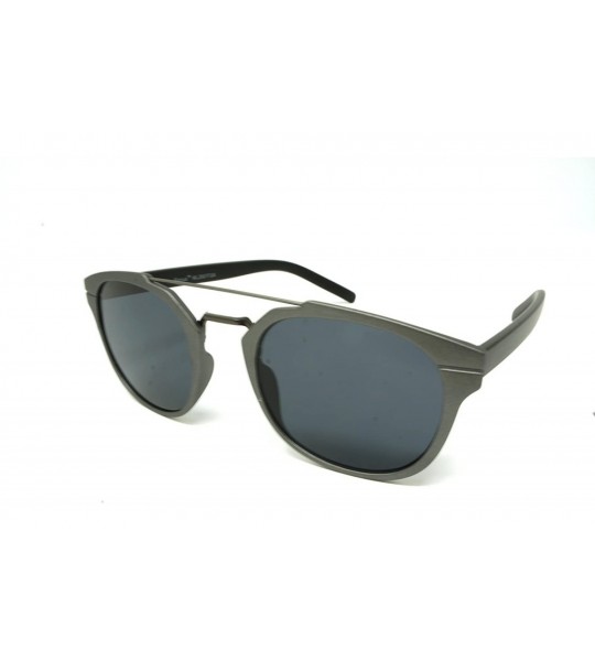 Sport Vintage Retro Top Crossbar Flat Lens - Big Gunmetal Black / Smoke Lens - CZ1859A9X4S $26.72