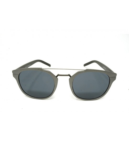 Sport Vintage Retro Top Crossbar Flat Lens - Big Gunmetal Black / Smoke Lens - CZ1859A9X4S $26.72