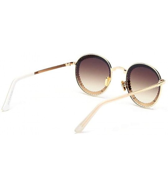 Aviator Fashion metal frame ladies sunglasses - pearl belt chain sunglasses - B - C318S8IQIZ6 $80.96