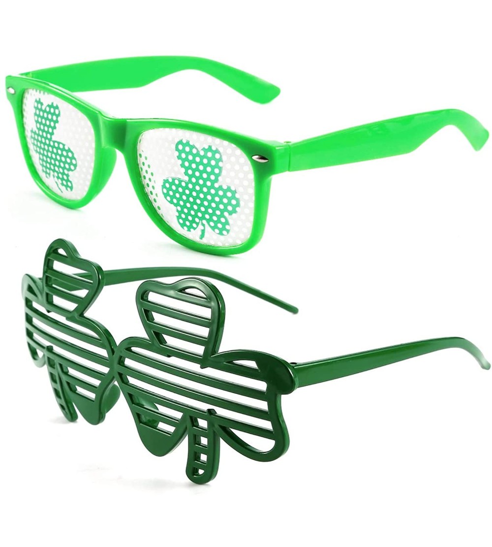 Square Green St. Patrick's Day Accessories Shamrock Irish Sunglasses Green Clover Party Favors Pack B2552 - Green 1 - CI194C8...