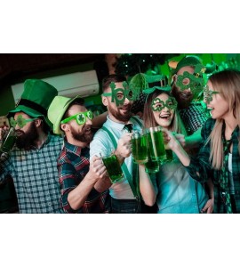 Square Green St. Patrick's Day Accessories Shamrock Irish Sunglasses Green Clover Party Favors Pack B2552 - Green 1 - CI194C8...