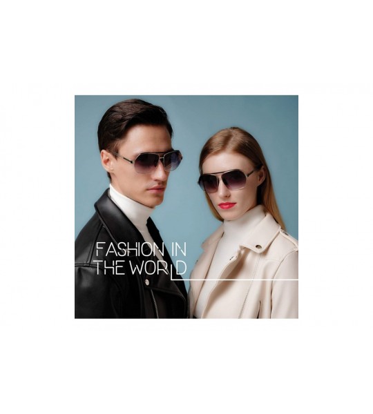 Square Men Women Vogue Couple Models Design Square lens metal shied Very Cool Sunglasses - CO17YQXS0U8 $41.76