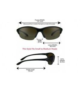 Wrap Bifocal Reader Sunglasses Safety Z87 Smaller Cycling Motorcycle Riding - Brown With Black - C211F5W5PGT $31.91