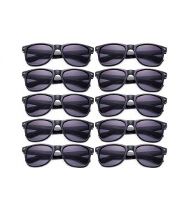 Wayfarer 80's Classic Blue Brothers Horn Rimmed Style Retro Colors Packs Vintage Retro Sunglasses (10 PACK) - C918RW0RID6 $39.87