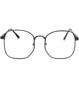 Aviator Wire Frame Nerd Bookworm Oversized Square Aviator Eyeglasses - Grey - CQ18899883N $31.17