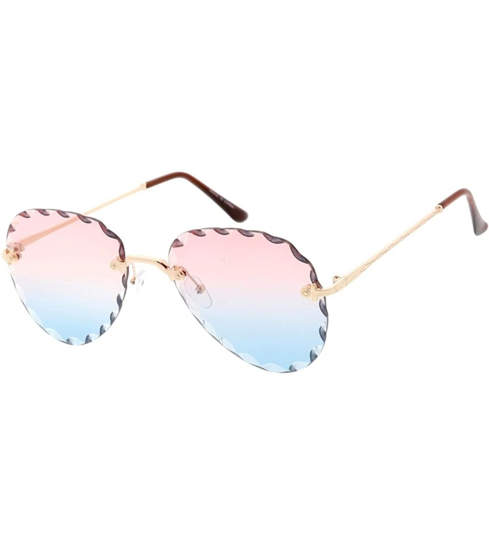 Aviator Candy Lens 80s Fashion Classic Frame Aviator Sunglasses - Pink - C118USATY5X $20.36