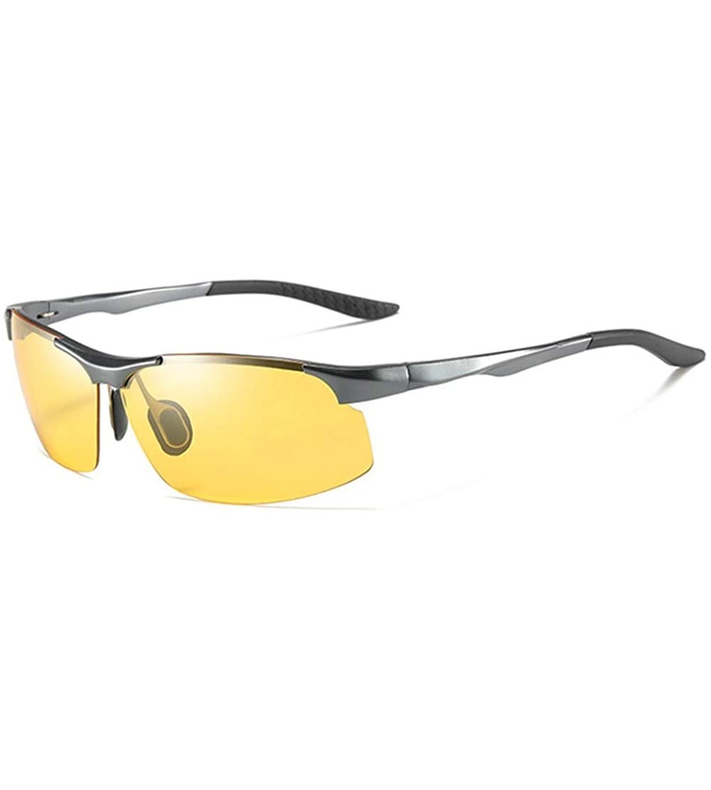 Sport Polarized Glasses for Men & Women - Night Vision Driving/Sun Glasses with Aluminum Frame Sports Sunglasses - C41900OERQ...
