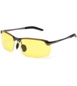 Sport Driver Night Vision Sunglasses Day and Night Polarized Men's Metal Sunglasses - 2 - CW1905W507W $56.39