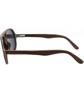 Aviator Polarized Wood Sunglasses Wooden Summer Eyewear UV400 Protection Eyeglasses-SG73013 - Walnut- Grey - C318DUEKTCT $53.92