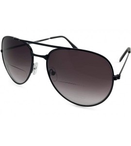 Aviator Fort Lauderdale Retro Aviator Bifocal Sunglasses Set - Black - CU18UIXO63Q $41.19