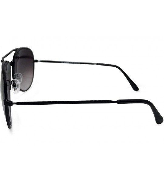 Aviator Fort Lauderdale Retro Aviator Bifocal Sunglasses Set - Black - CU18UIXO63Q $41.19