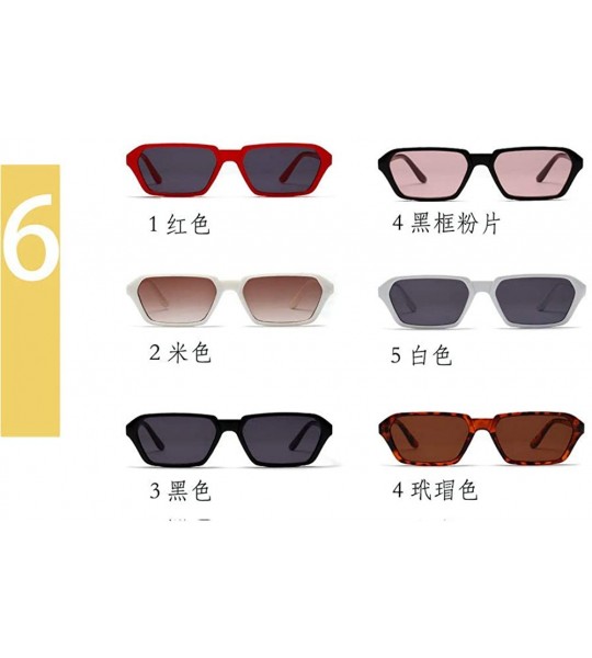 Square New fashion luxury small frame square unisex retro decoration concave shape brand designer trend sunglasses UV400 - CA...