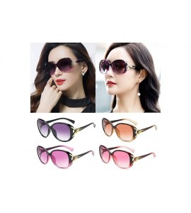 Rimless Women Oversized Sunglasses Retro Summer Sun Shades UV400 Protection Eyewear - Black - C11999CRCEA $19.65