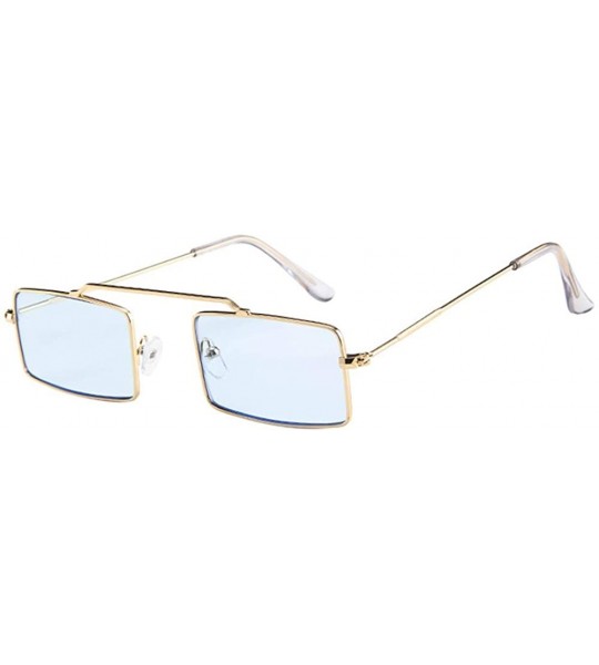 Oversized Unisex Fashion Eyewear Unique Sunglasses Rectangle Vintage Glasses - Multicolor a - C3197CU4078 $19.75