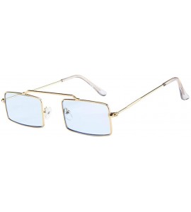 Oversized Unisex Fashion Eyewear Unique Sunglasses Rectangle Vintage Glasses - Multicolor a - C3197CU4078 $19.75