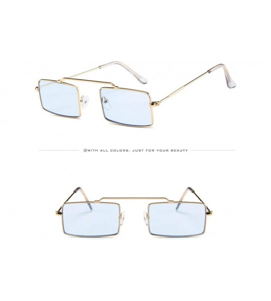 Oversized Unisex Fashion Eyewear Unique Sunglasses Rectangle Vintage Glasses - Multicolor a - C3197CU4078 $19.75