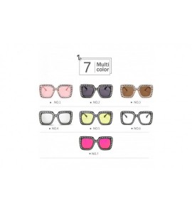 Oversized Sunglasses Women Oversized Lame Crystal Sun O'er Glasses Casual Fashion Sunglasses (Color NO.5) - No.5 - CD197WA8TN...