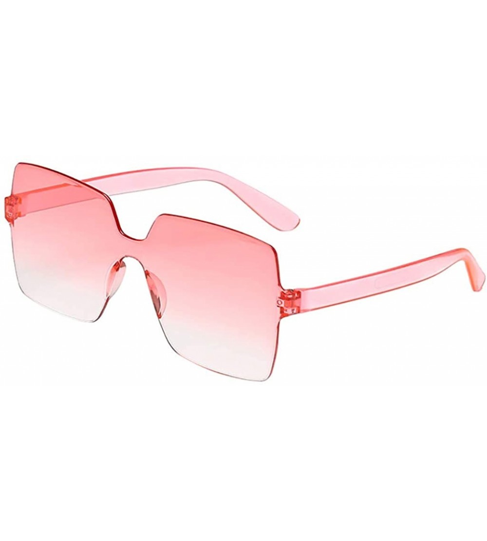 Square Unisex Jelly Square Sunglasses Sexy Retro Women Men Candy Color Integrated UV Outdoor Glasses - I - CH196U7QKAC $15.94