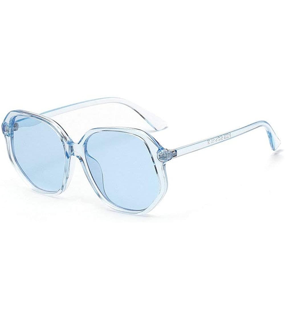 Square Retro new fashion luxury candy color square brand designer ladies sunglasses - Blue - CO18M0O4TU7 $20.20