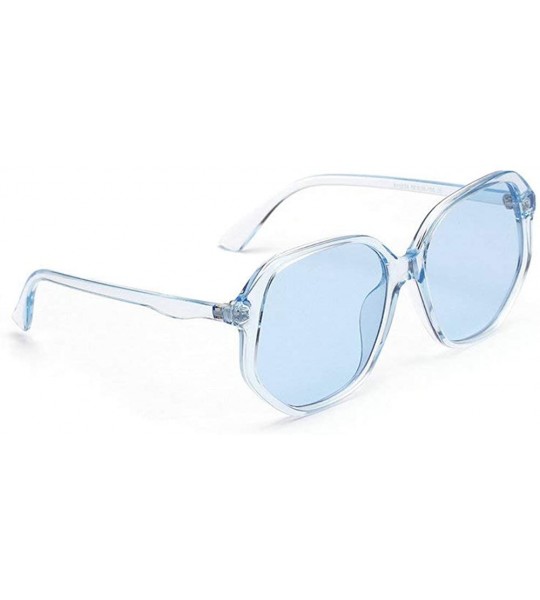 Square Retro new fashion luxury candy color square brand designer ladies sunglasses - Blue - CO18M0O4TU7 $20.20