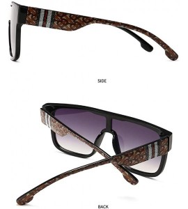 Goggle Square Sunglasses for Men Oversized One-piece Women Sunglasses Designer Goggle Shades - CL196YTN4QX $23.78