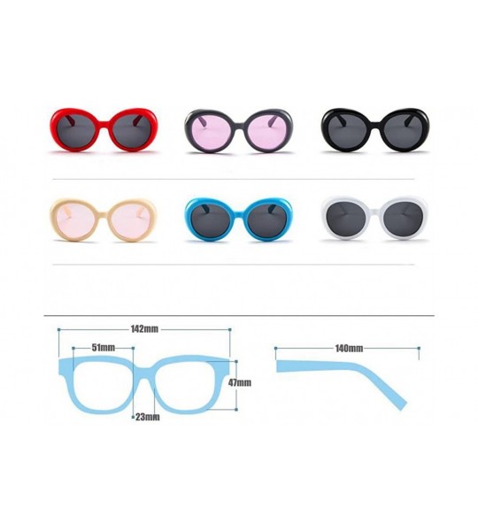 Oval Round Oval Sunglasses Mod Style Retro Thick Frame Fashion eyewear - Beige Red - C0189U3SAC2 $32.61