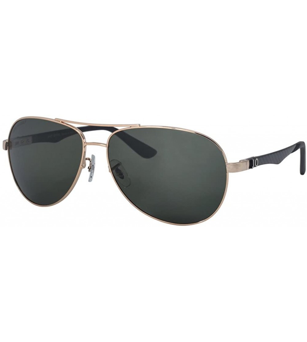 Aviator Polarized Mens Womens Aviator Large Metal Light Mirrored Sunglasses J804T - Blackish Green - CS12MO0QW9N $78.11