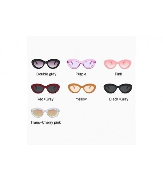 Oval Cateye Women Sunglasses Classic Retro Vintage Oval Sunglasses For Women Eeywear Top Quality UV400 - Yellow - CM198UORZUZ...