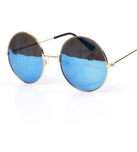 Goggle Vintage Round Sunglasses Women Men Er Mirrored Glasses Retro Female Male Sun - Gold Red - CY198AI2EED $54.23