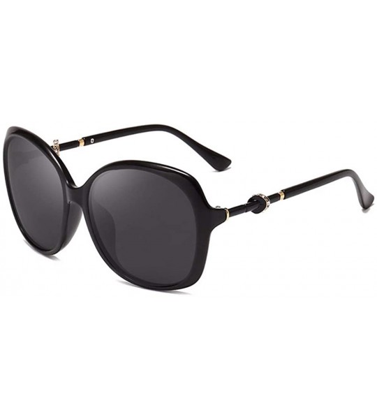 Oversized Polarized Sunglasses Fashion Driving Sunglasses Diamond Ladies Anti-ultraviolet - B - CW18Q0HUZYX $44.10