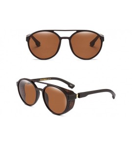 Wayfarer Fashion Men's Sunglasses Retro Circle for Women UV Protection Shades Eyewear - Brown - CK18G83G36Y $22.12