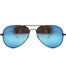 Aviator Metal Sunglasses Fashion UV400 Polarized Lens - Gold Frame / Gold Lens + Black Frame / Icy Blue Lens - CO18659WL26 $4...