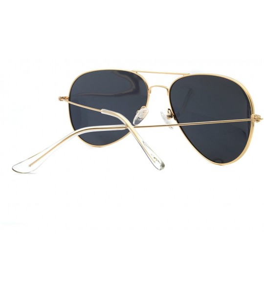 Aviator Metal Sunglasses Fashion UV400 Polarized Lens - Gold Frame / Gold Lens + Black Frame / Icy Blue Lens - CO18659WL26 $4...