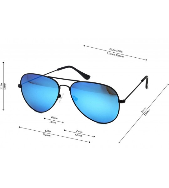 Aviator Metal Sunglasses Fashion UV400 Polarized Lens - Gold Frame / Gold Lens + Black Frame / Icy Blue Lens - CO18659WL26 $4...