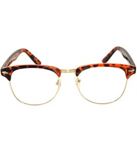 Cat Eye Aviator Brow Bar Flat Mirror Multicolor Lens Sunglasses Metal Frame - Clear_leopard_gold - CX182WCW6NL $18.17