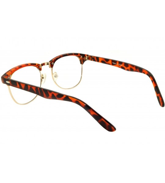 Cat Eye Aviator Brow Bar Flat Mirror Multicolor Lens Sunglasses Metal Frame - Clear_leopard_gold - CX182WCW6NL $18.17