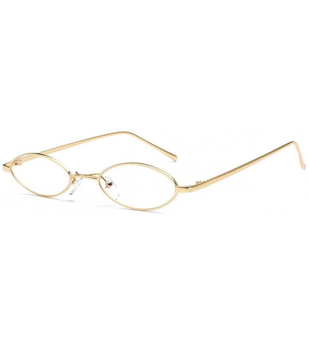 Oval Vintage Oval Sunglasses Small Metal Frames Designer Glasses - C6 - CM18EKL3HKL $31.54