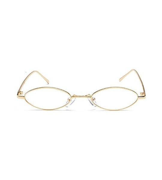 Oval Vintage Oval Sunglasses Small Metal Frames Designer Glasses - C6 - CM18EKL3HKL $31.54