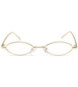 Oval Vintage Oval Sunglasses Small Metal Frames Designer Glasses - C6 - CM18EKL3HKL $31.54